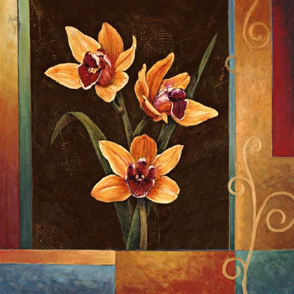 Yellow Orchids Poster Print by Jill Deveraux-VARPDXILD4273 Image 1