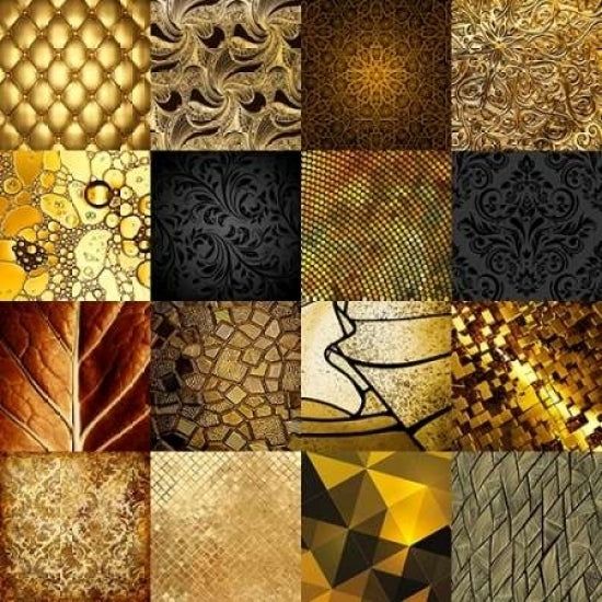 Tiles Decor Gold Poster Print by GraphINC-VARPDXIN31795 Image 2