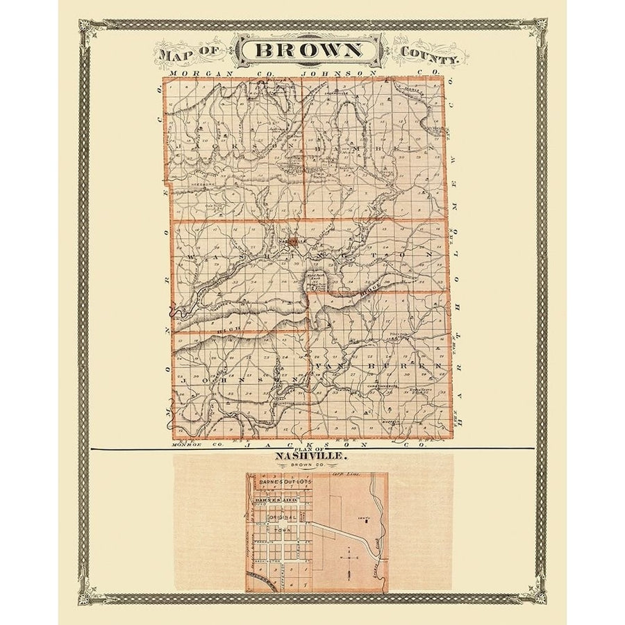 Brown Indiana Landowner - Andreas 1876 Poster Print by Andreas Andreas-VARPDXINBR0001 Image 1