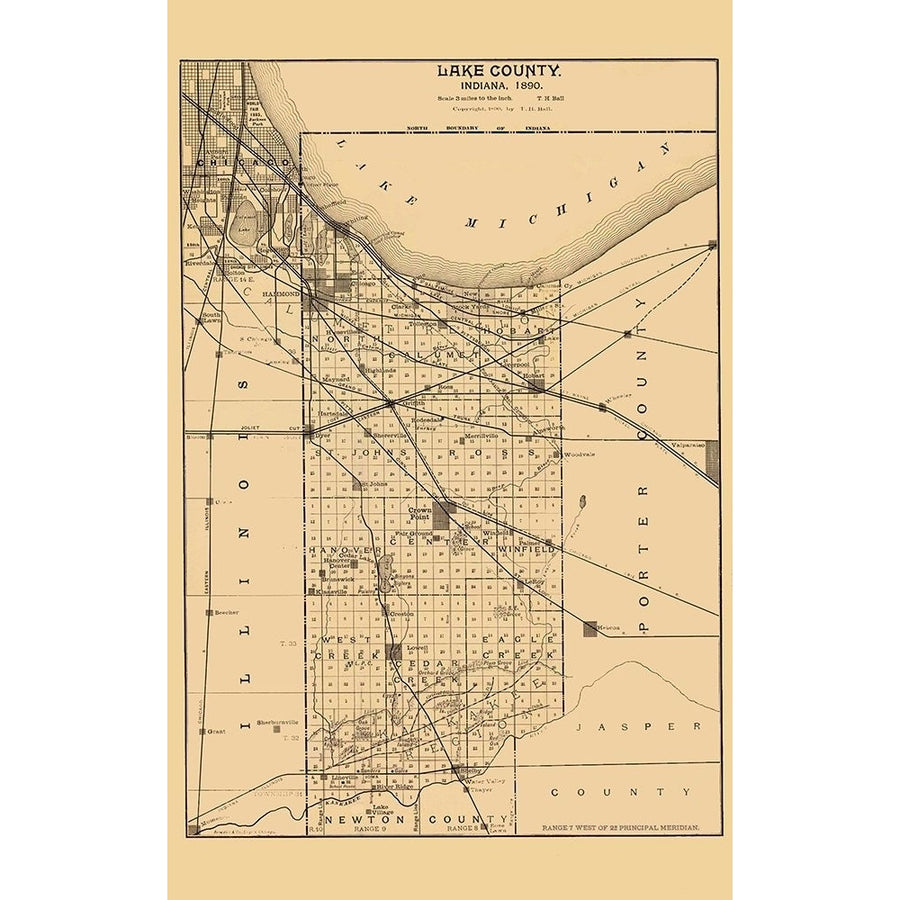 Lake Indiana - Ball 1890 Poster Print by Ball Ball-VARPDXINLA0005 Image 1