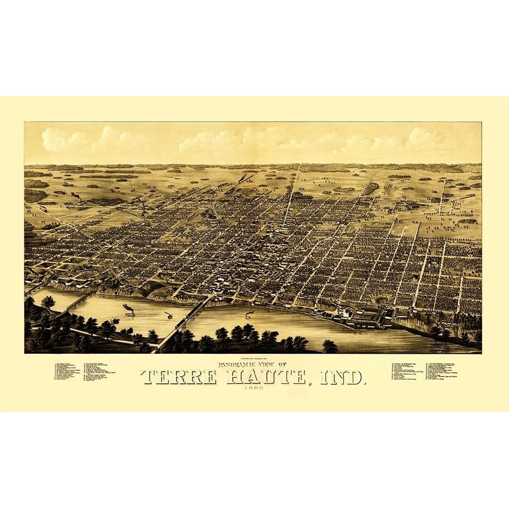 Terre Haute Indiana - Beck 1880 Poster Print by Beck Beck-VARPDXINTE0002 Image 1