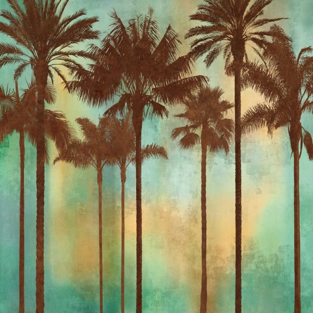 Aqua Palms II Poster Print by John Seba-VARPDXIS6829 Image 1