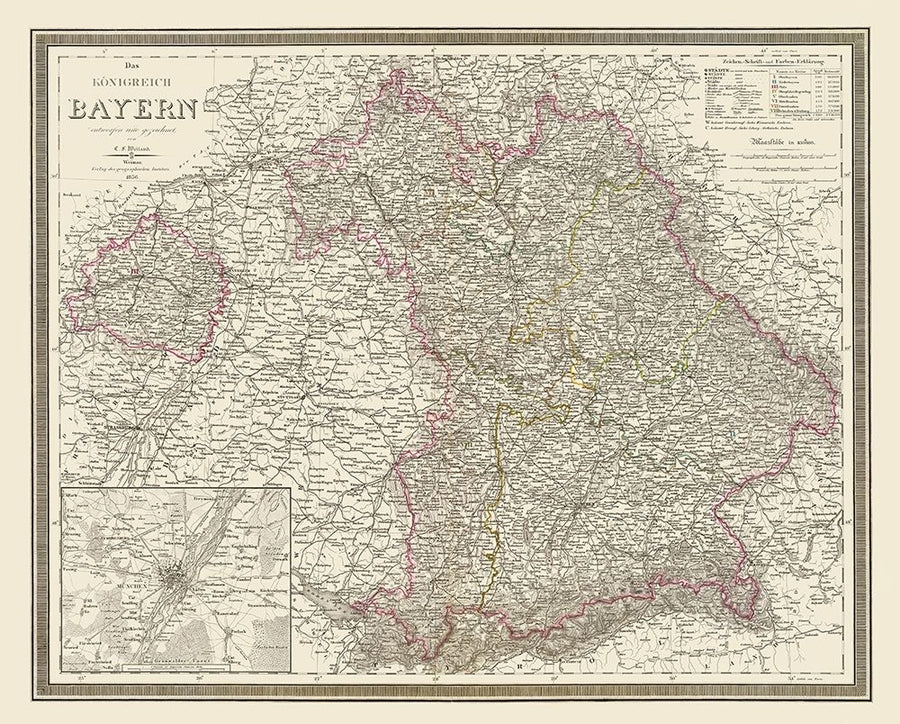 Bavaria Region Germany - Weiland 1856 Poster Print by Weiland Weiland-VARPDXITBA0015 Image 1