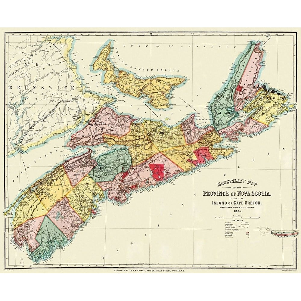 Nova Scotia Island of Cape Breton Canada Poster Print by Mackinlay Mackinlay-VARPDXITCA0002 Image 1