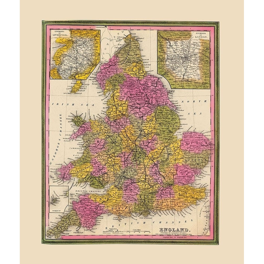 Great Britain England - Mitchell 1846 Poster Print by Mitchell Mitchell-VARPDXITEN0006 Image 1