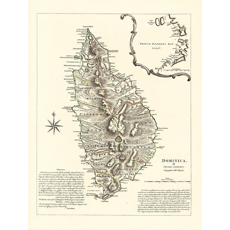 Caribbean Dominica - Sayer 1768 Poster Print by Sayer Sayer-VARPDXITDO0001 Image 1