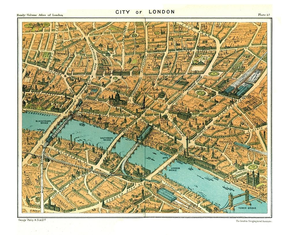 City of London England - Philip 1904 Poster Print by Philip Philip-VARPDXITEN0115 Image 1