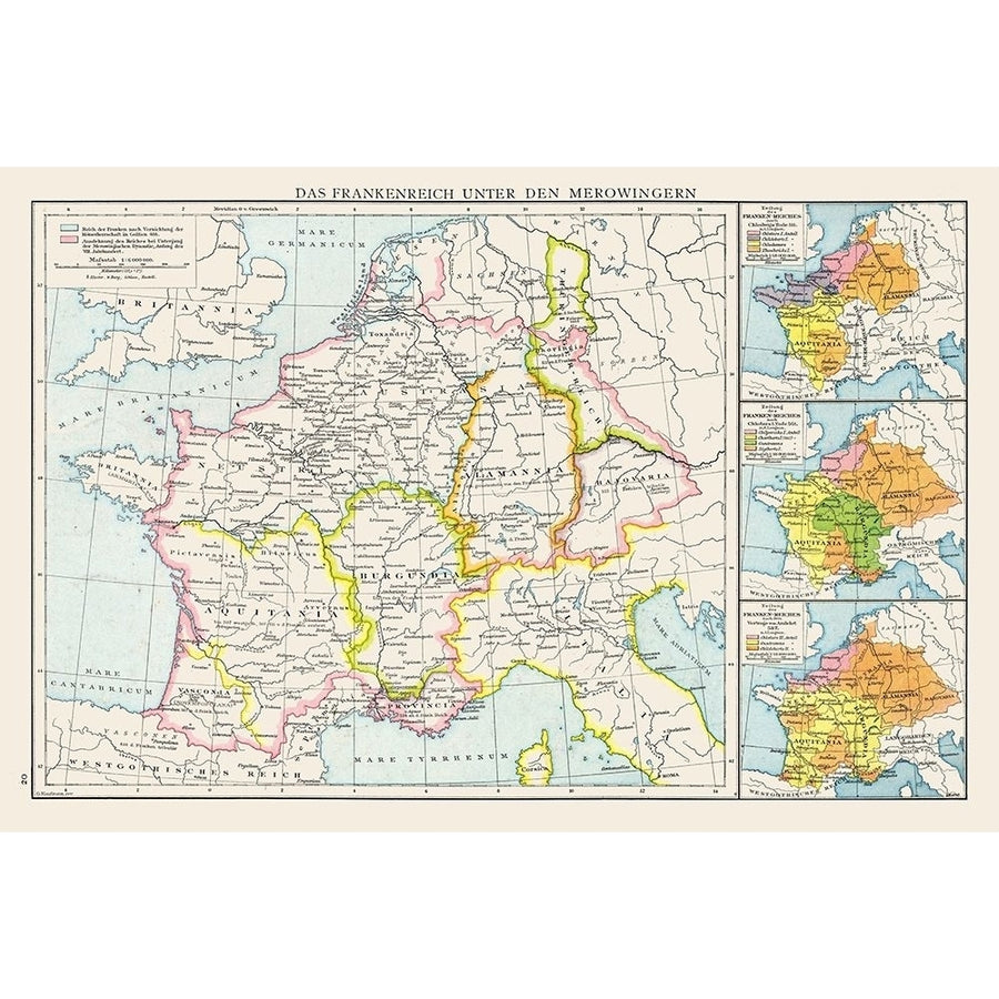 Europe Frankish Kingdom Merovingians - Droysen Poster Print by Droysen Droysen-VARPDXITFK0001 Image 1