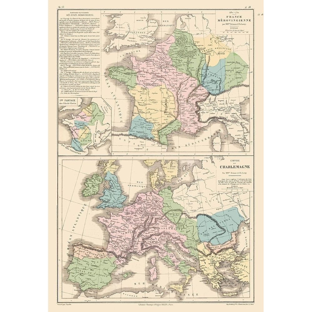 Europe Carolingian Empire Merovingian Dynasty Poster Print by Drioux Drioux-VARPDXITEU0082 Image 1