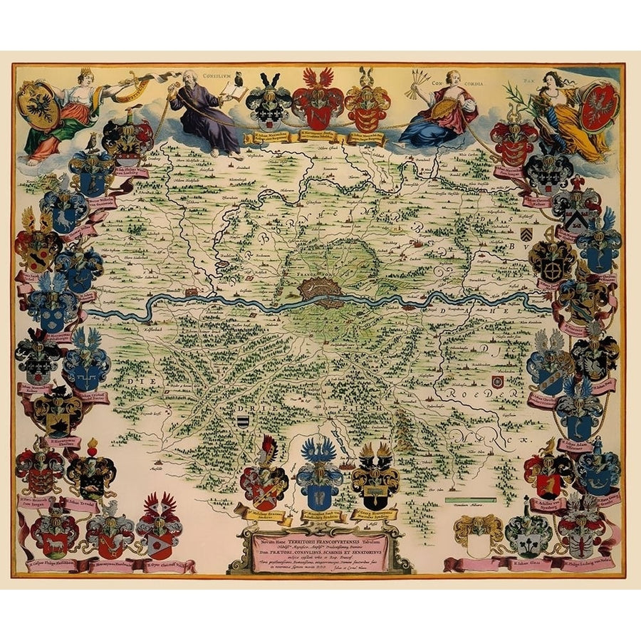 Frankfurt Germany - Blaeu 1638 Poster Print by Blaeu Blaeu-VARPDXITFR0009 Image 1