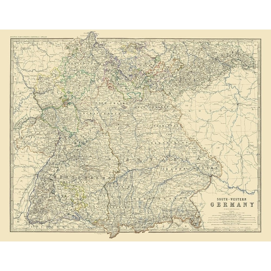 Southwest Germany - Johnston 1861 Poster Print by Johnston Johnston-VARPDXITGE0016 Image 1