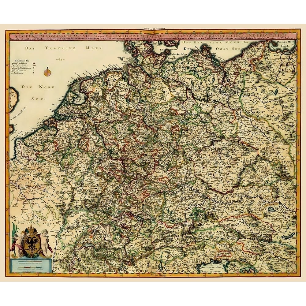 German Roman Empire Germany - Visscher 1681 Poster Print by Visscher Visscher-VARPDXITGE0010 Image 1