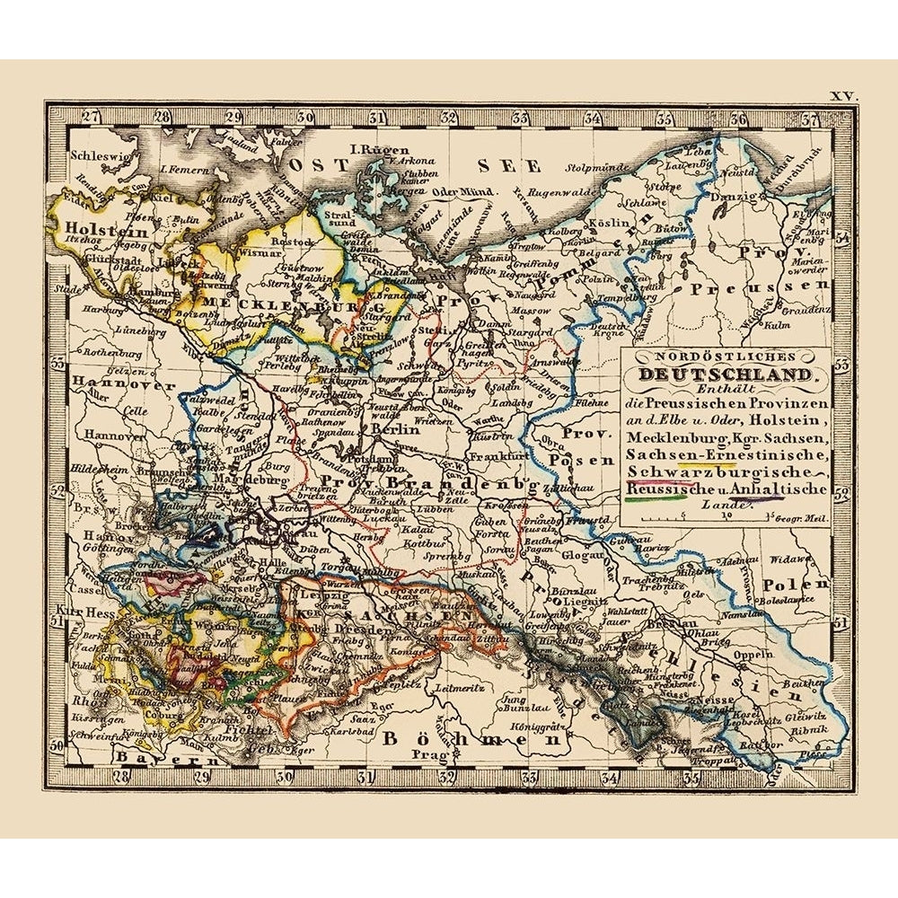 Europe Northern Germany - Stieler 1852 by Stieler-VARPDXITGE0031 Image 1