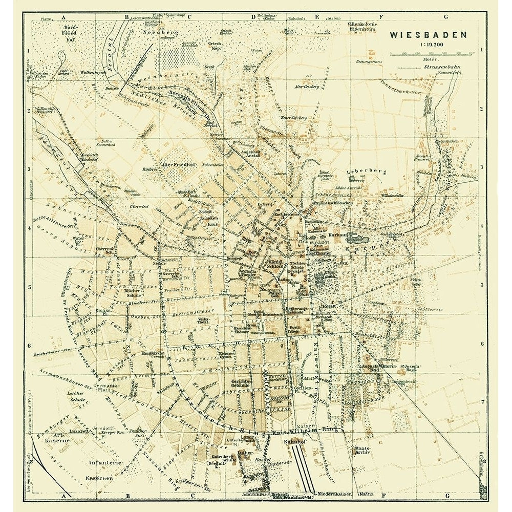 Wiesbaden Germany - Baedeker 1914 Poster Print by Baedeker Baedeker-VARPDXITGE0177 Image 1