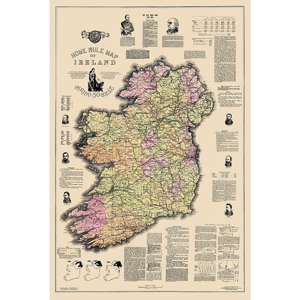 Home Rule Ireland - Ballance 1893 Poster Print by Ballance Ballance-VARPDXITIR0016 Image 1