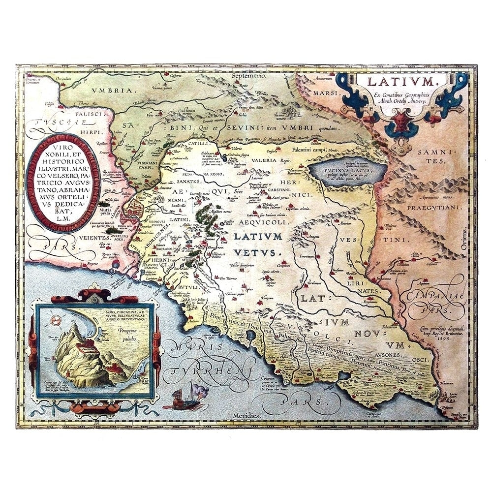 Lazio Italy - Ortelius 1570 Poster Print by Ortelius Ortelius-VARPDXITIT0110 Image 1