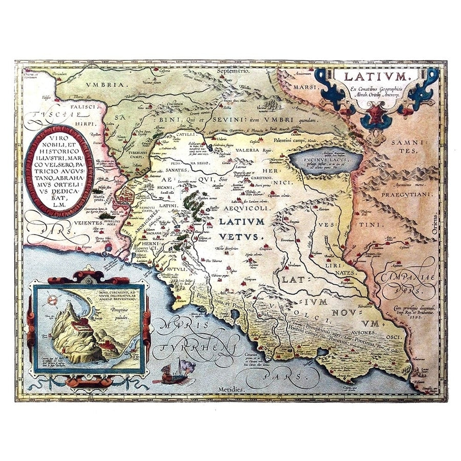 Lazio Italy - Ortelius 1570 Poster Print by Ortelius Ortelius-VARPDXITIT0110 Image 1