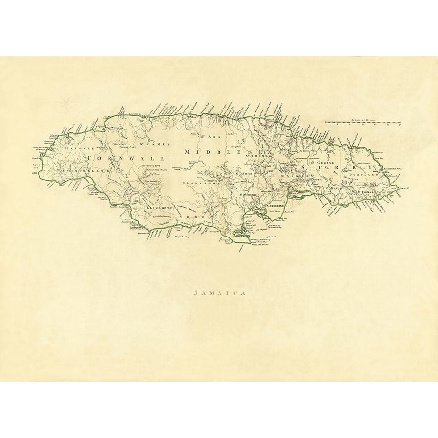 Caribbean Jamaica - Jefferys 1760 Poster Print by Jefferys Jefferys-VARPDXITJA0004 Image 1