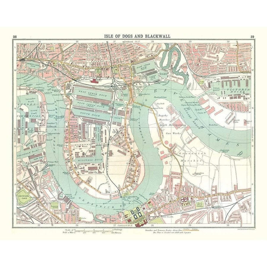 Isle of Dogs Blackwall London UK - Bartholomew Poster Print by Bartholomew Bartholomew-VARPDXITLO0028 Image 1