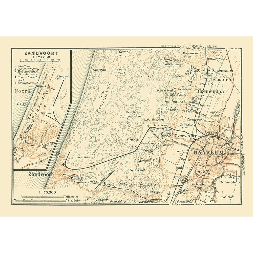 Europe Zandvoort Haarlem Netherlands Poster Print by Baedeker Baedeker-VARPDXITNE0034 Image 1