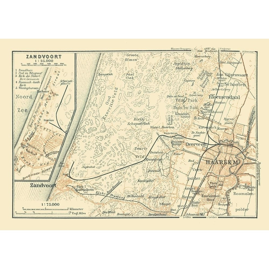 Europe Zandvoort Haarlem Netherlands Poster Print by Baedeker Baedeker-VARPDXITNE0034 Image 1