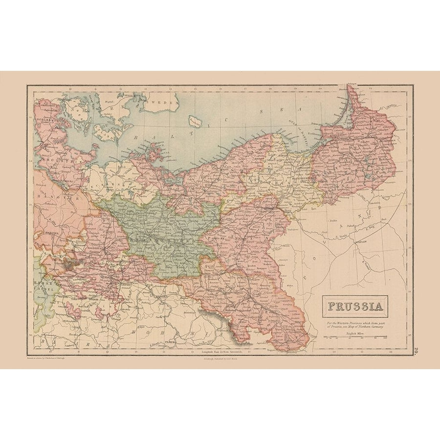 Europe Prussia Germany - Black 1867 Poster Print by Black Black-VARPDXITPR0007 Image 1