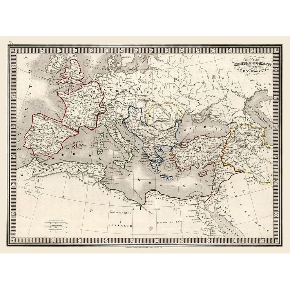 Europe Roman Empire - Monin 1839 Poster Print by Monin Monin-VARPDXITRE0014 Image 1