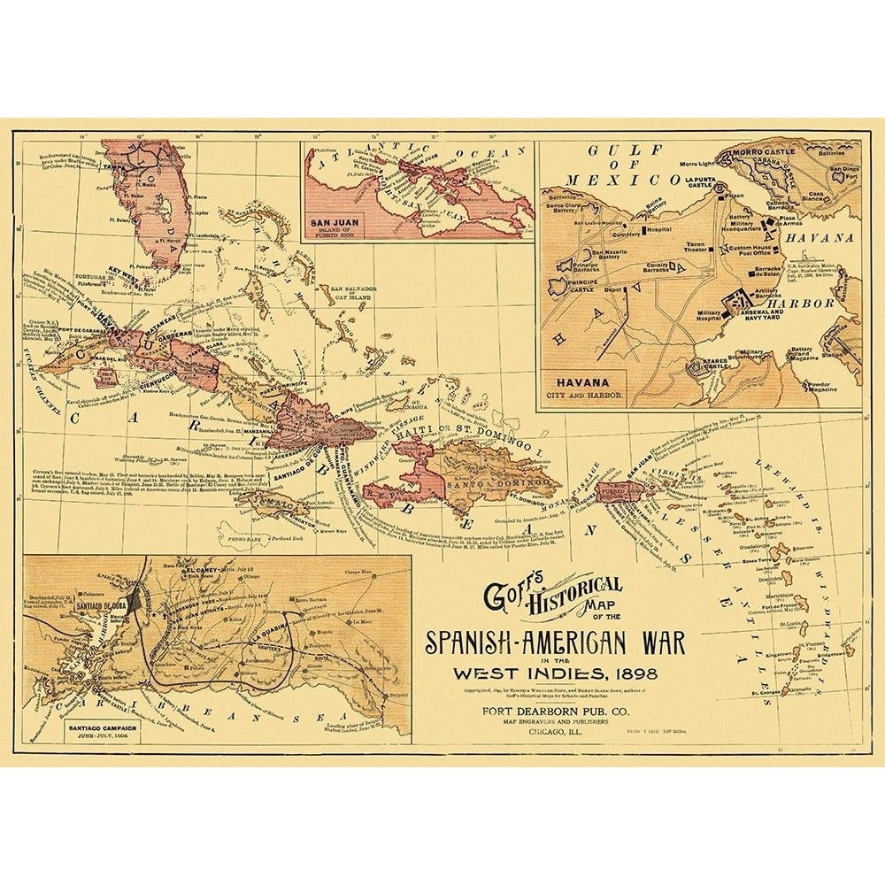 Spanish American War West Indies Caribbean Poster Print by Goff Goff-VARPDXITSA0001 Image 1