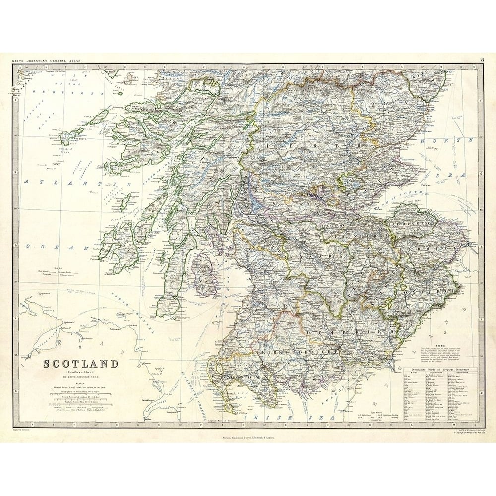 Scotland - Southern Sheet - Johnston Poster Print by Johnston Johnston-VARPDXITSC0079 Image 1