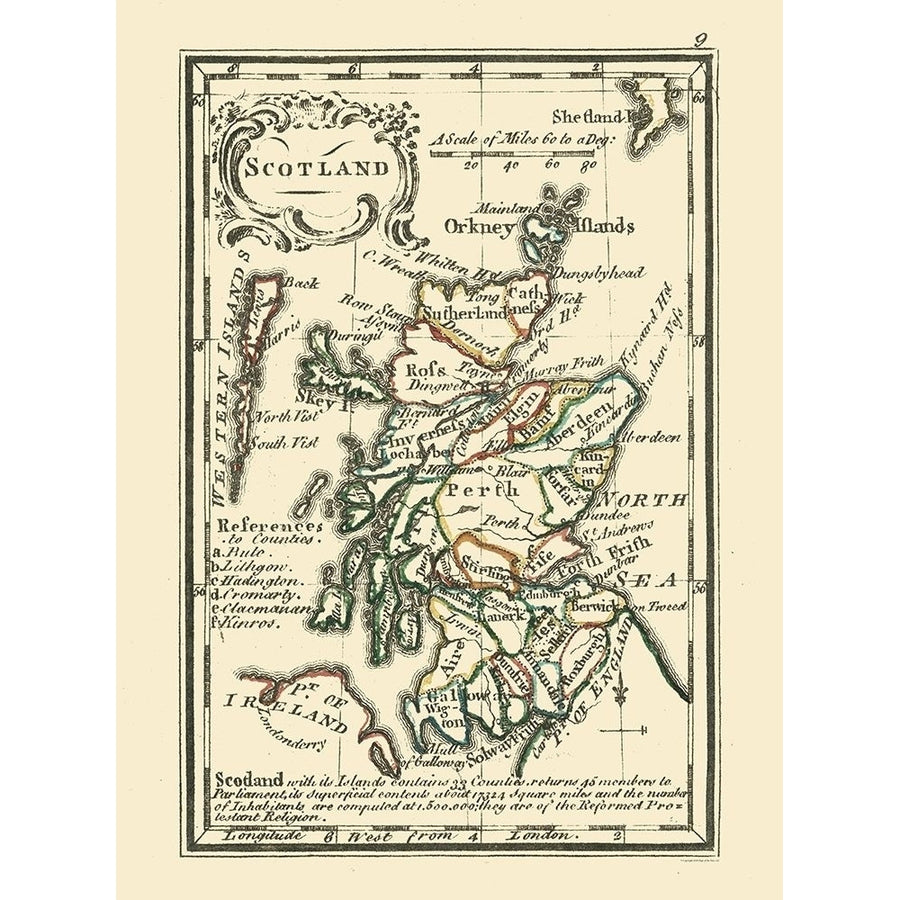 Scotland - Small Scale - Old Regions Poster Print by Unknown Unknown-VARPDXITSC0077 Image 1