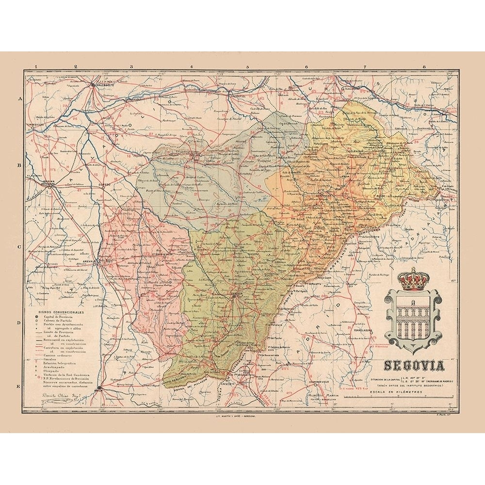 Segovia Spain Europe - Martin 1911 Poster Print by Martin Martin-VARPDXITSP0141 Image 1