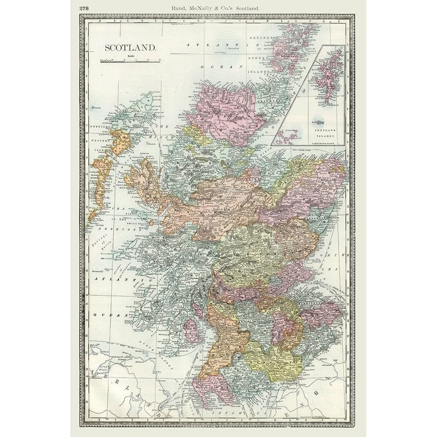 Scotland - Rand McNally 1894 Poster Print by Rand McNally Rand McNally-VARPDXITSC0065 Image 1