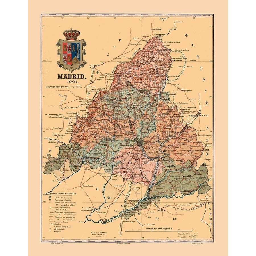 Madrid Spain 1901 - Martine 1904 Poster Print by Martine Martine-VARPDXITSP0344 Image 1