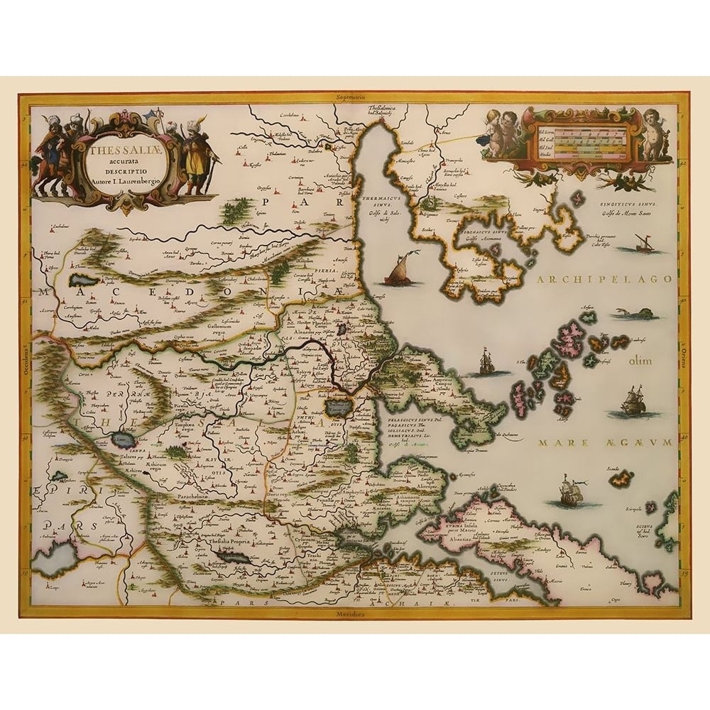 Thessaloniki Region Greece - Blaeu 1654 Poster Print by Blaeu Blaeu-VARPDXITTH0002 Image 1