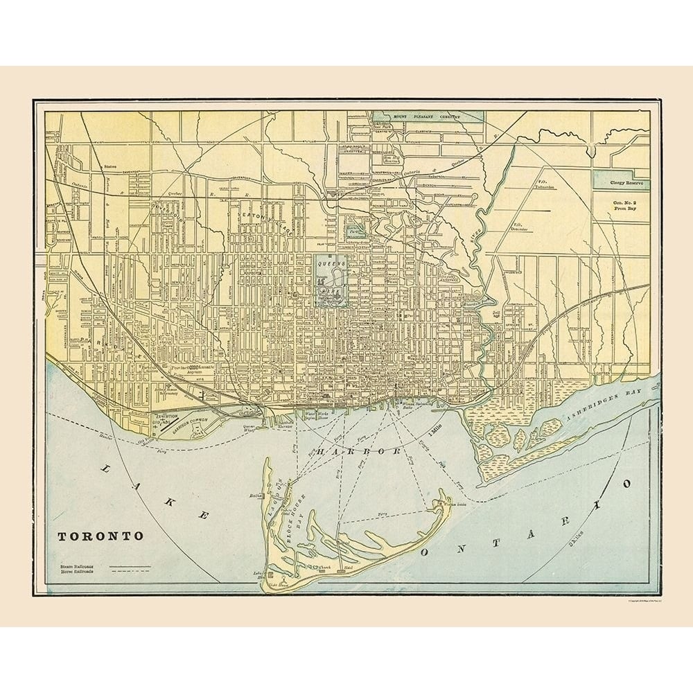 Toronto - Cram 1892 Poster Print by Unknown Unknown-VARPDXITTO0004 Image 1