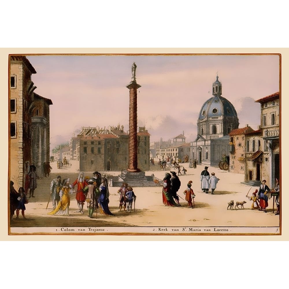 Trajan Column Rome Italy - Visscher 1681 Poster Print by Visscher Visscher-VARPDXITTR0004 Image 1