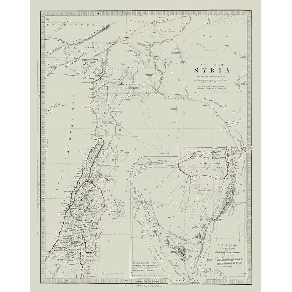 Ancient Syria Middle East - Hughes 1830 Poster Print by Hughes Hughes-VARPDXITSY0005 Image 1