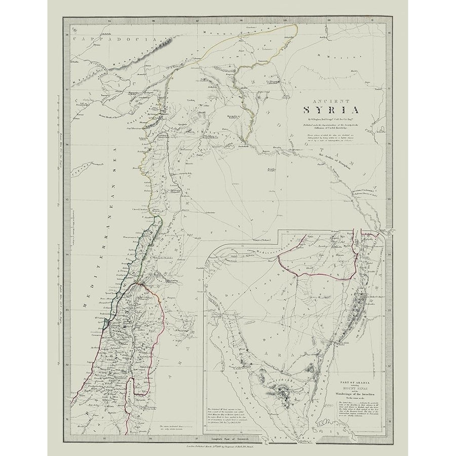 Ancient Syria Middle East - Hughes 1830 Poster Print by Hughes Hughes-VARPDXITSY0005 Image 1