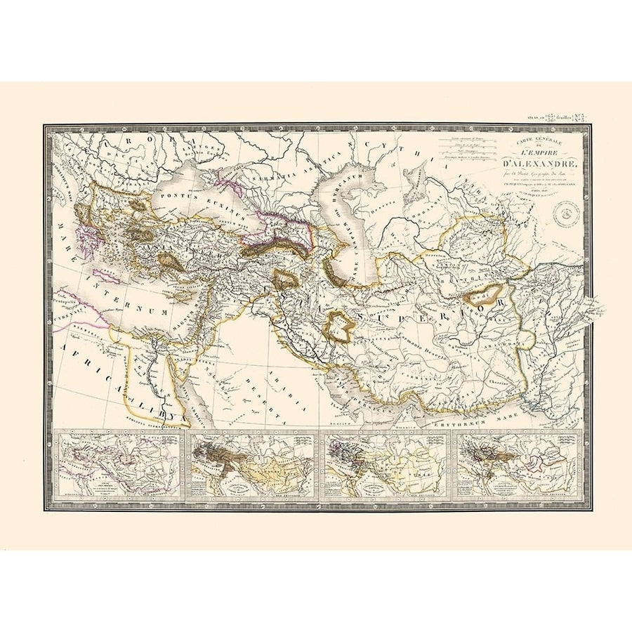 Alexander Great Empire Europe Asia - Brue 1840 Poster Print by Brue Brue-VARPDXITWO0088 Image 1