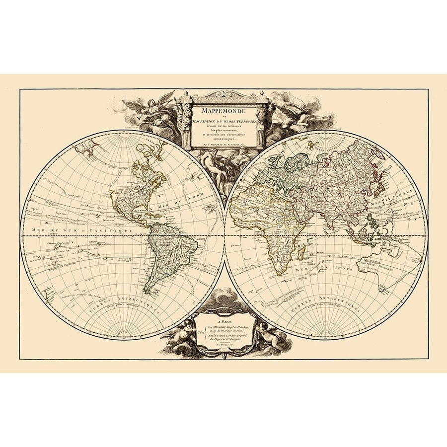 World - Vaugondy 1752 Poster Print by Vaugondy Vaugondy-VARPDXITWO0102 Image 1