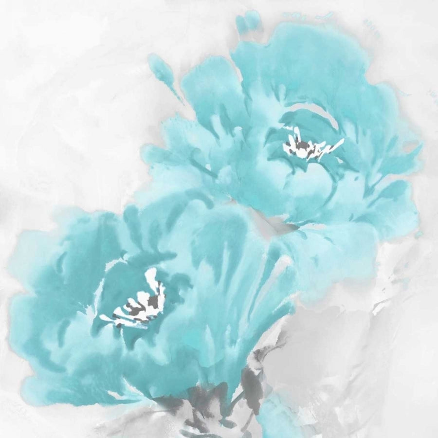 Flower Bloom in Aqua I Poster Print by Jesse Stevens-VARPDXJES113301 Image 1