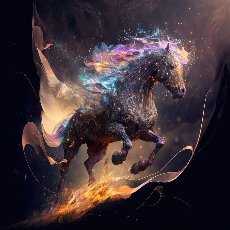 Cosmic Nightrider Horse Poster Print - Jake Fouracre-VARPDXJFS302 Image 1