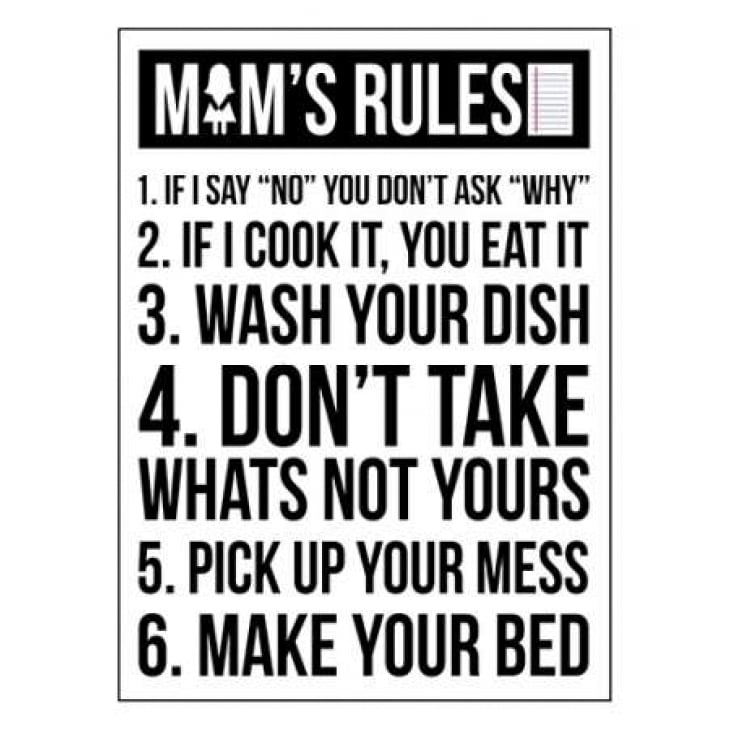 Mom Rules III Poster Print by Jace Grey-VARPDXJG9RC012B Image 1