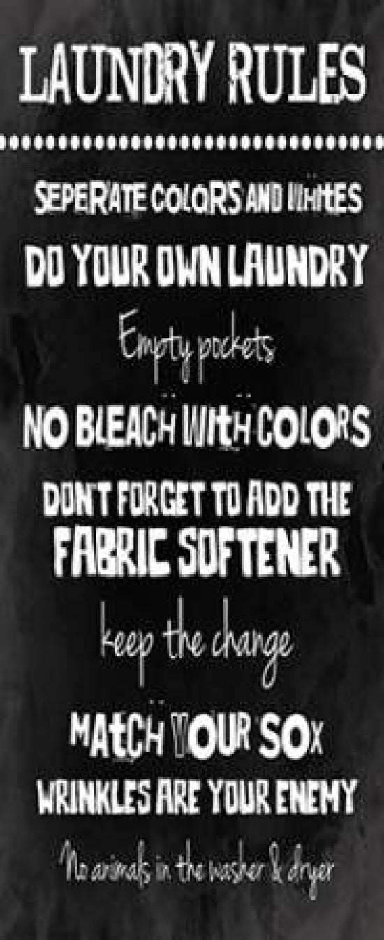 Laundry Rules Poster Print by Jace Grey-VARPDXJGPL124A Image 1