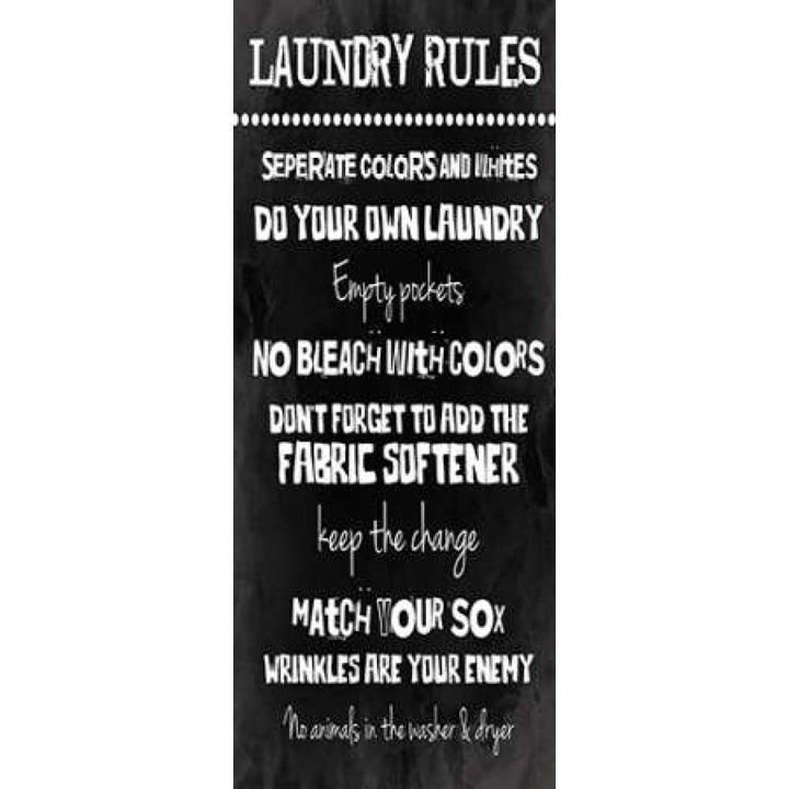 Laundry Rules Poster Print by Jace Grey-VARPDXJGPL124A Image 1