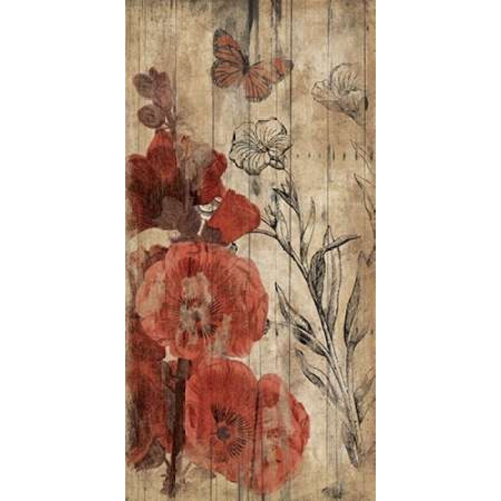 Wood Floral Red Poster Print by Jace Grey-VARPDXJGPL144A2 Image 2