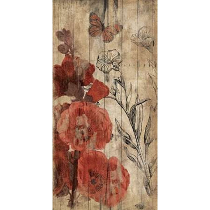 Wood Floral Red Poster Print by Jace Grey-VARPDXJGPL144A2 Image 1