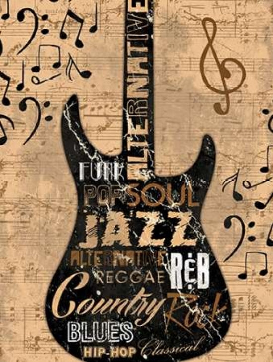 Music Cotes Cream Poster Print by Jace Grey-VARPDXJGRC108A Image 1