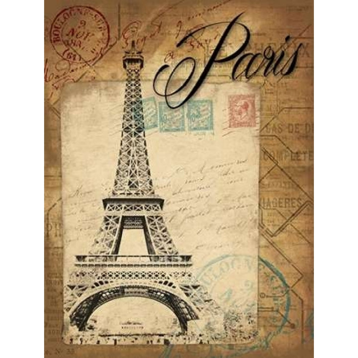 Paris Postal Poster Print by Jace Grey-VARPDXJGRC123A Image 1