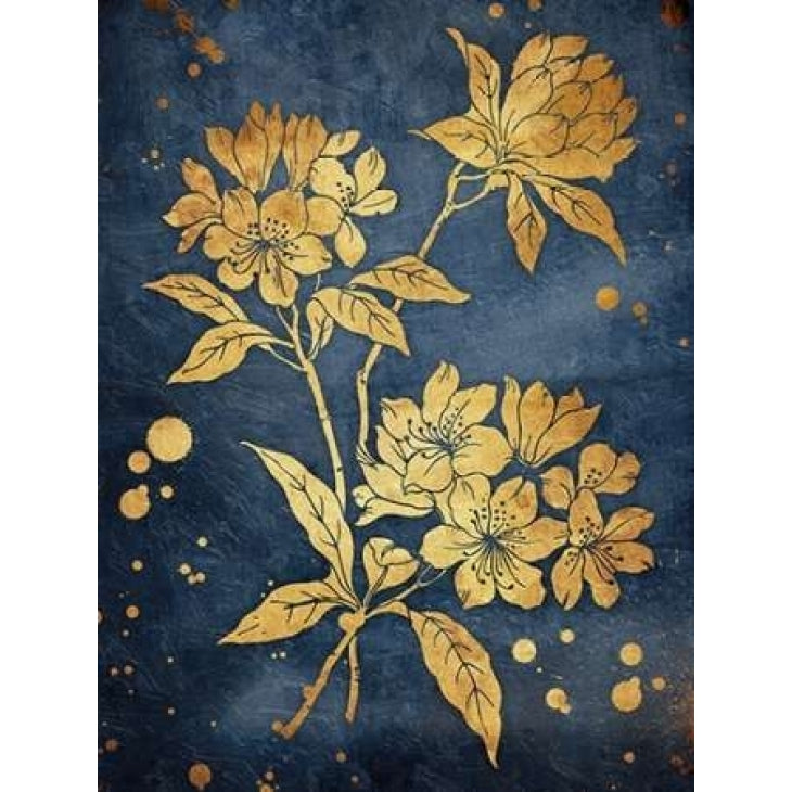 Floral Golden Blues Poster Print by Jace Grey-VARPDXJGRC356A Image 1